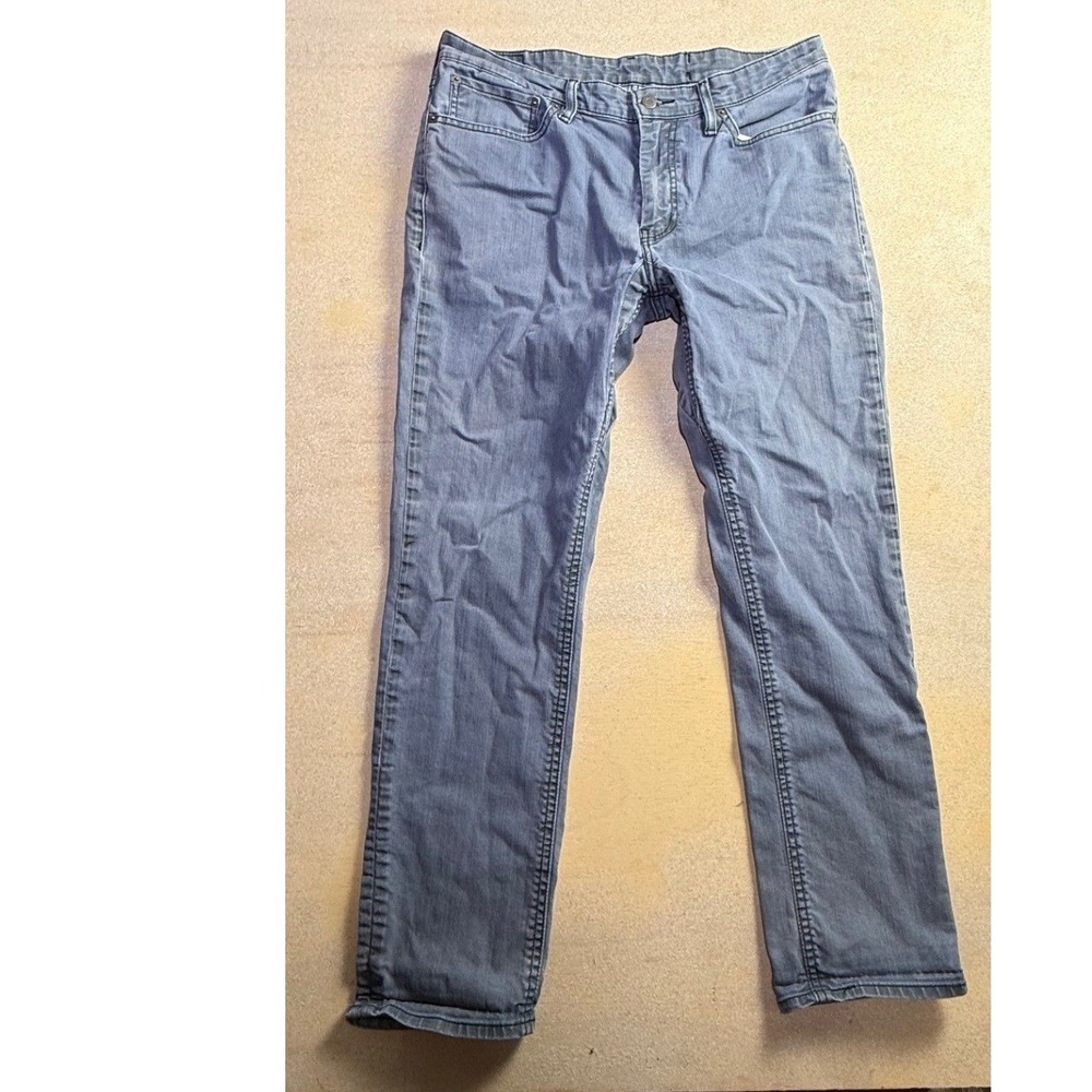Levis 511 Slim Fit Gray Blue Jeans Mens 34x32 Stretch Denim Pants-2406